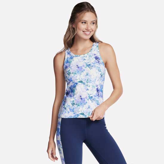 Floral Skechers Go Walk Tank with Stretch Fabric