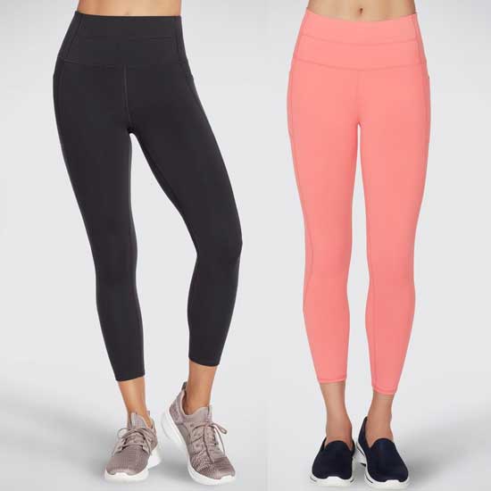 GOWALK Ladies 7/8 Legging with Compression Waist and Pockets