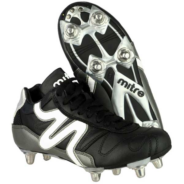 Italia Leather Rugby Boots Compatible with Football