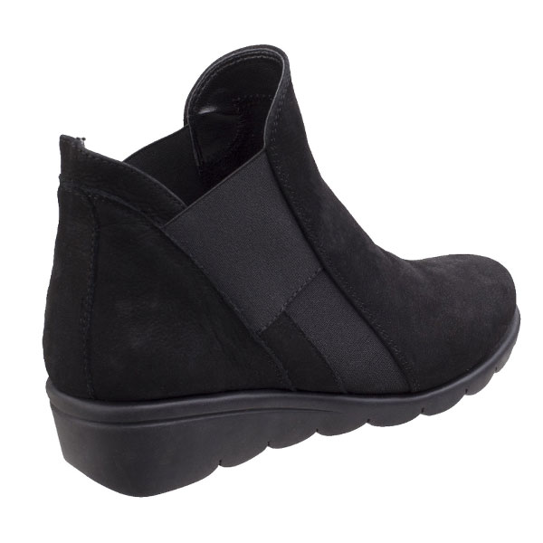 Jump Flexible Sole Black Comfort Ankle Boot
