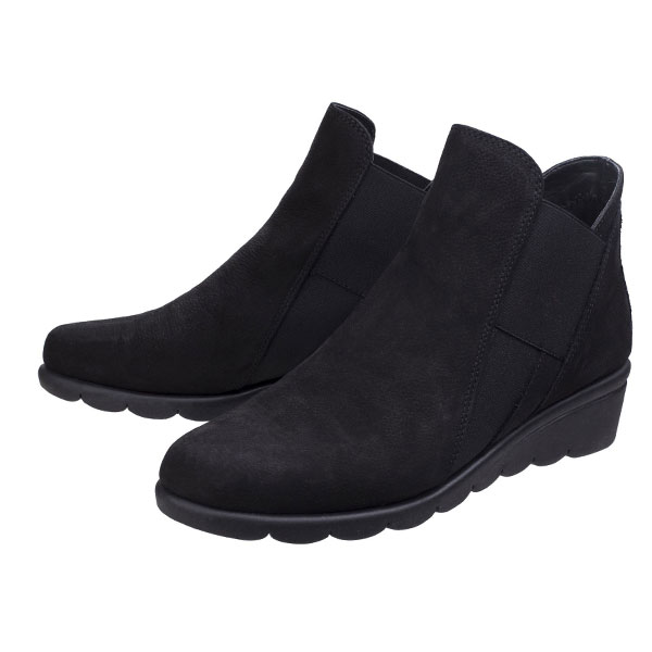 Jump Flexible Sole Black Comfort Ankle Boot