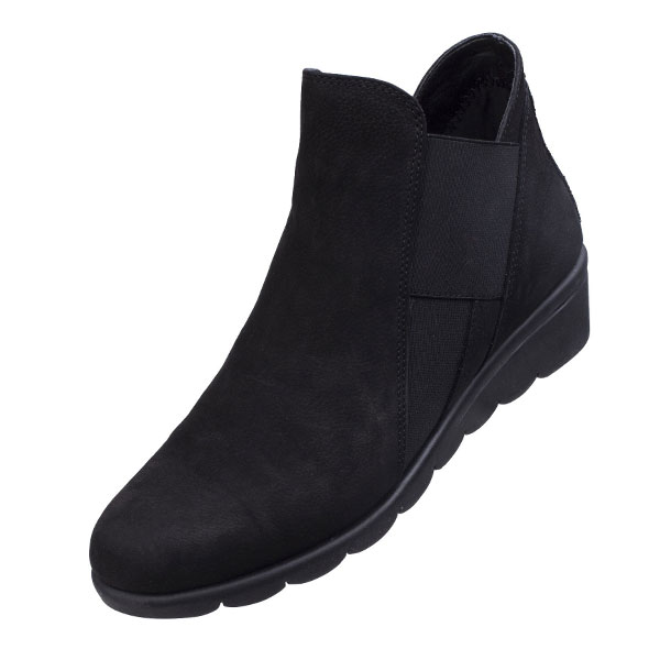Jump Flexible Sole Black Comfort Ankle Boot