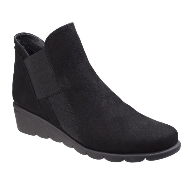 Jump Flexible Sole Black Comfort Ankle Boot