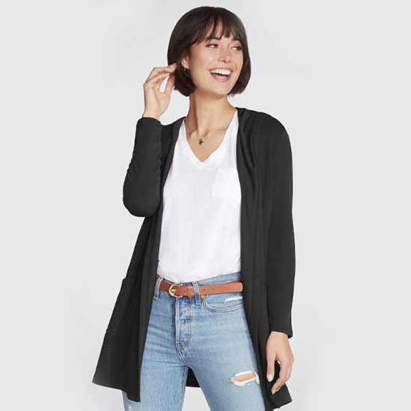Ladies Comfort-Stretch Restful Hoodigan with Slouchy Hood
