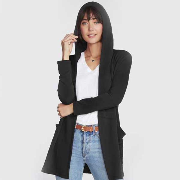 Ladies Comfort-Stretch Restful Hoodigan with Slouchy Hood