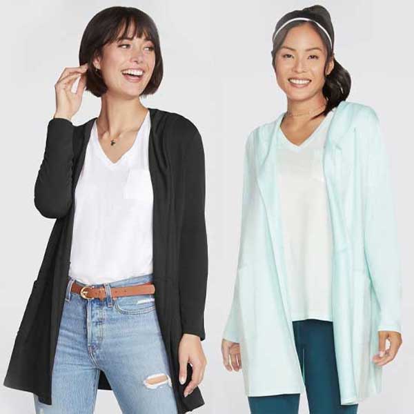 Ladies Comfort-Stretch Restful Hoodigan with Slouchy Hood