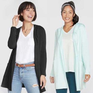 Ladies Comfort-Stretch Restful Hoodigan with Slouchy Hood