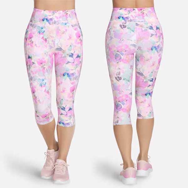 Ladies GO FLEX Capri Legging with Allover Floral Print