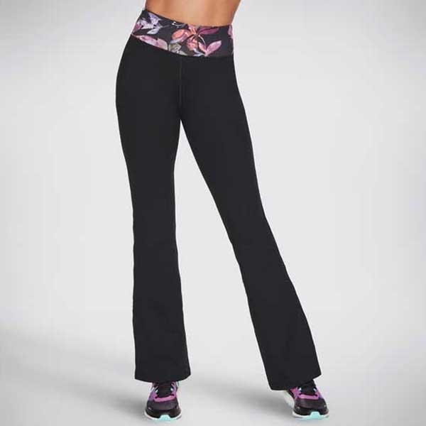 Ladies Ultraviolet Flare Pants with Printed Waistband