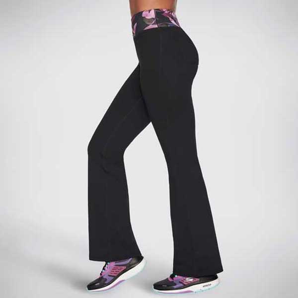 Ladies Ultraviolet Flare Pants with Printed Waistband