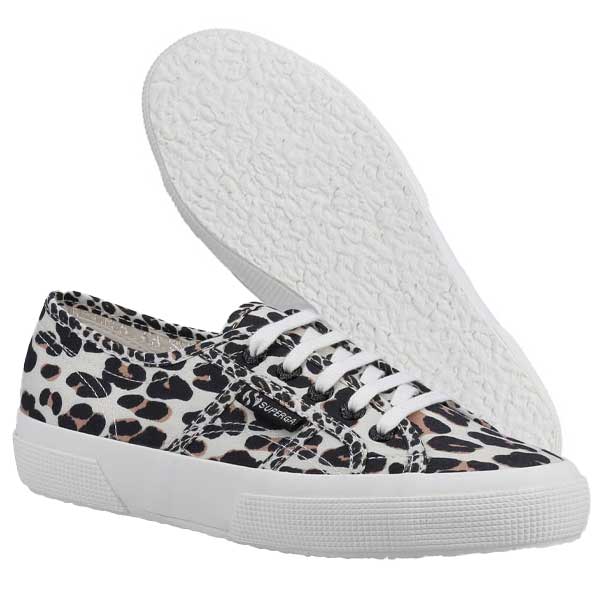 Light Leopard Canvas Print Sneakers