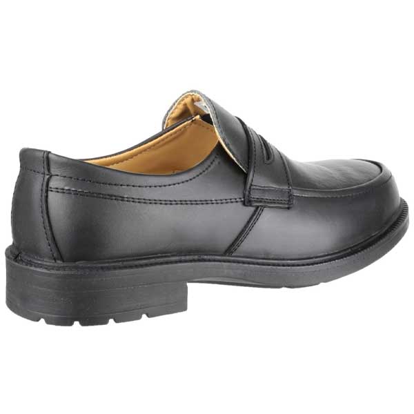 Men's Black FS46 Mocc Toe S1P Src Safety Slip On Shoe