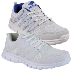 Mirak Men’s Lace-Up Sports Trainers with Mesh Panels