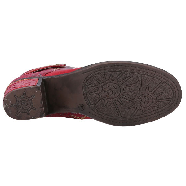 Musa Lace Up Printed Leather Boots