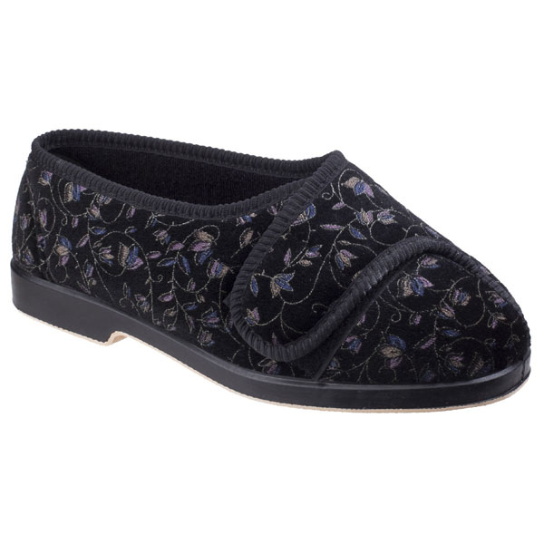 Nola Touch Fasten Extra Wide Slipper