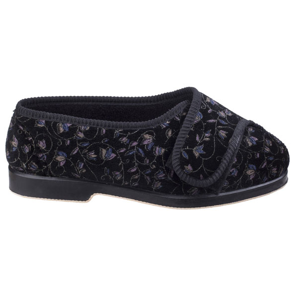 Nola Touch Fasten Extra Wide Slipper