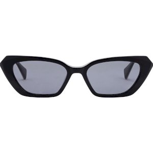 Rei Bold Black Cat Eye Sunglasses