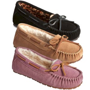 Reina Cow Suede Warm Lined Slipper
