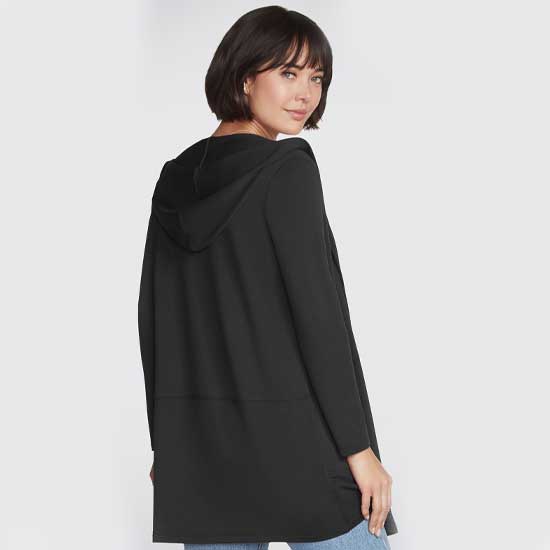 Ladies Comfort-Stretch Restful Hoodigan with Slouchy Hood