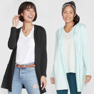 Ladies Comfort-Stretch Restful Hoodigan with Slouchy Hood