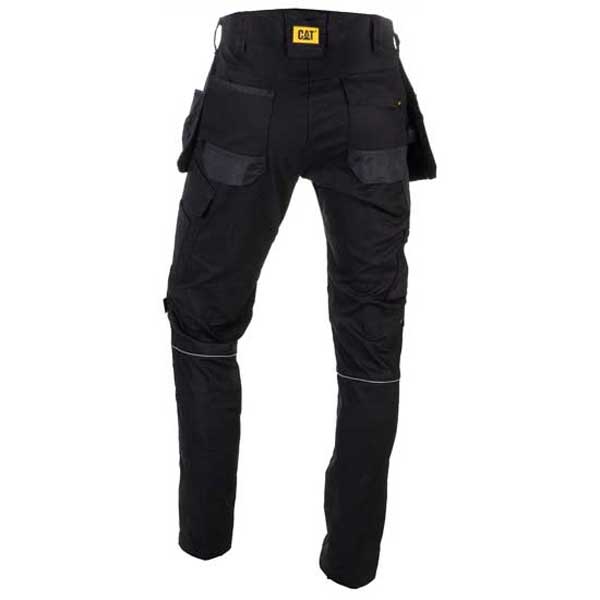 Slim Fit Black Stretch Pocket Trousers Featuring Water Resistance