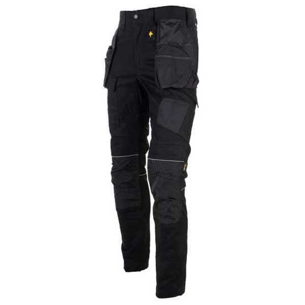 Slim Fit Black Stretch Pocket Trousers Featuring Water Resistance