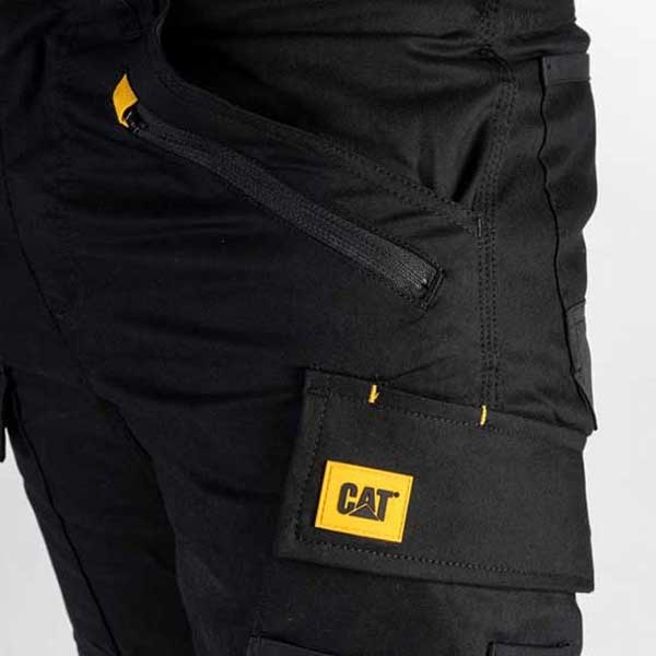 Slim Fit Black Stretch Pocket Trousers Featuring Water Resistance