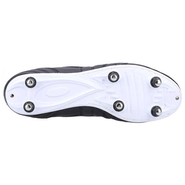 Lace-Up Soft Ground Football Boots with Leather Upper