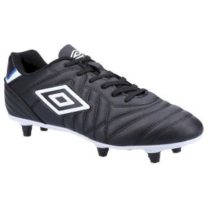 Lace-Up Soft Ground Football Boots with Leather Upper