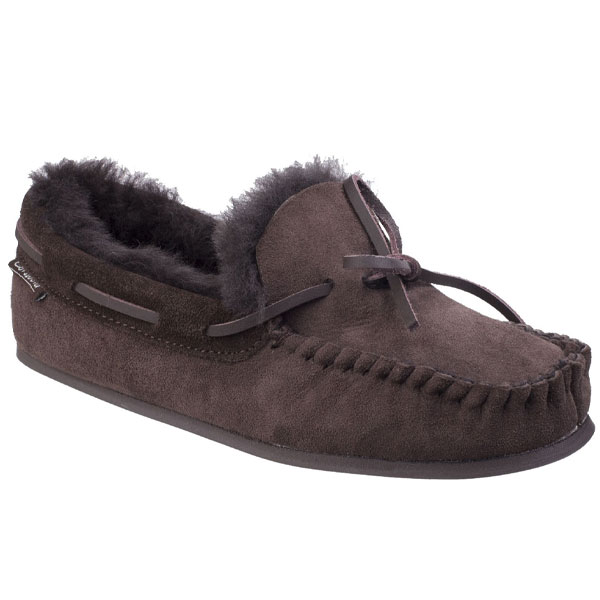 Stanway Moccasin Stitch Sheepskin Slipper