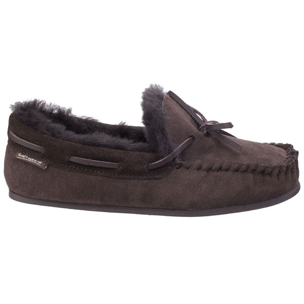 Stanway Moccasin Stitch Sheepskin Slipper