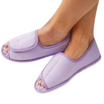 adjustable ladies touch fastening slippers in UK